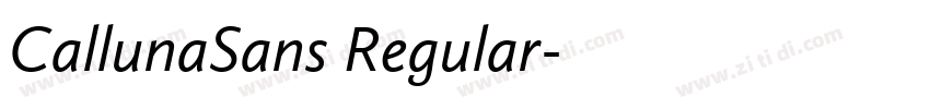 CallunaSans Regular字体转换